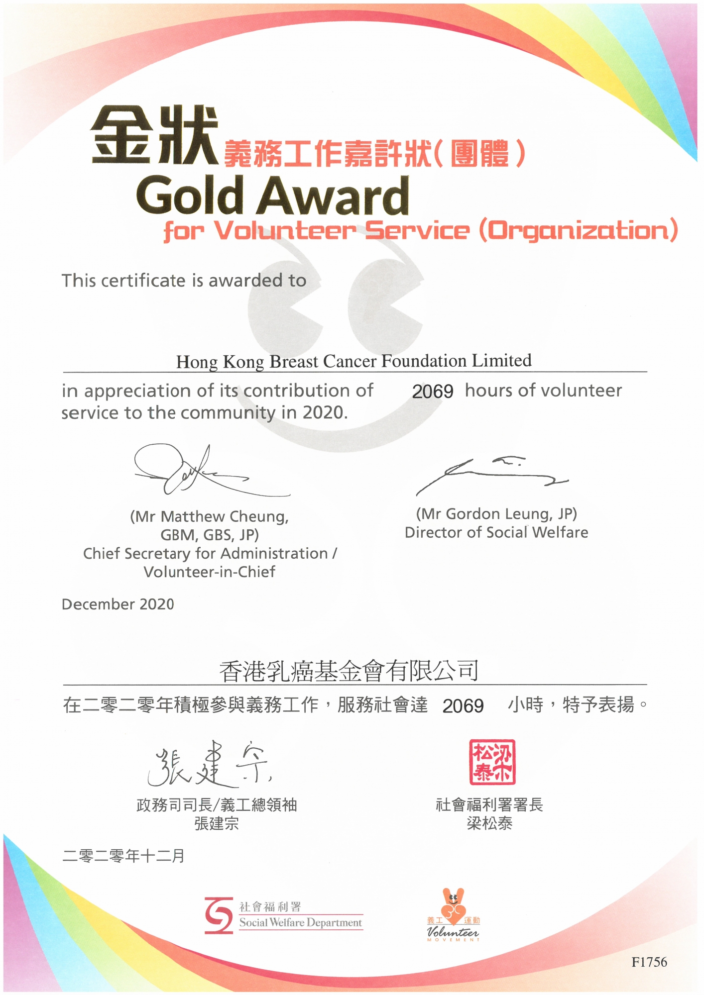 Self Photos / Files - Organization_Gold Award_2020