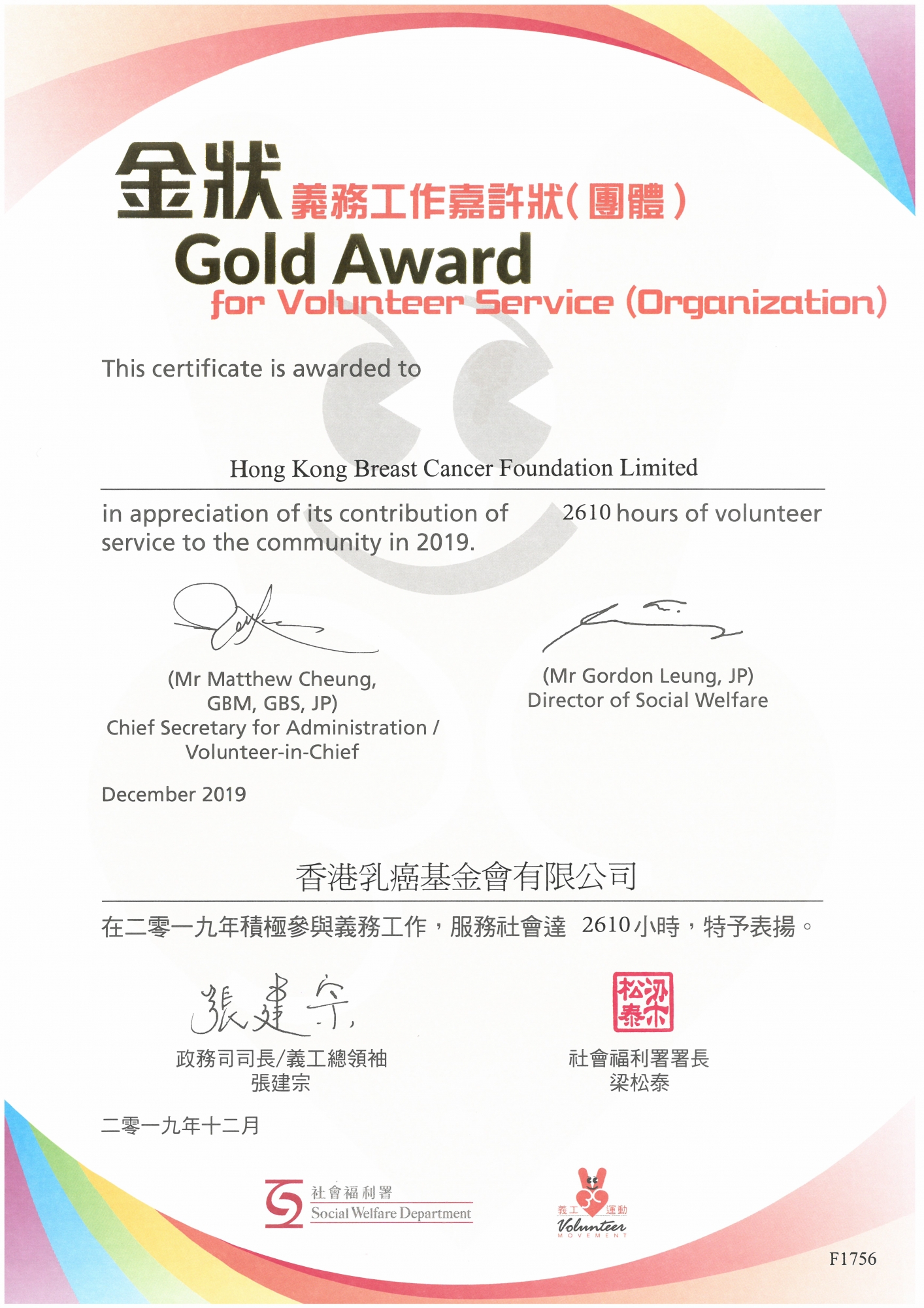 Self Photos / Files - Organization_Gold Award_2019